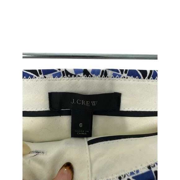 J.Crew‎ Blue Black Business Office Campbell Cropped Ankle Dress Pants Size 6 - Picture 2 of 11